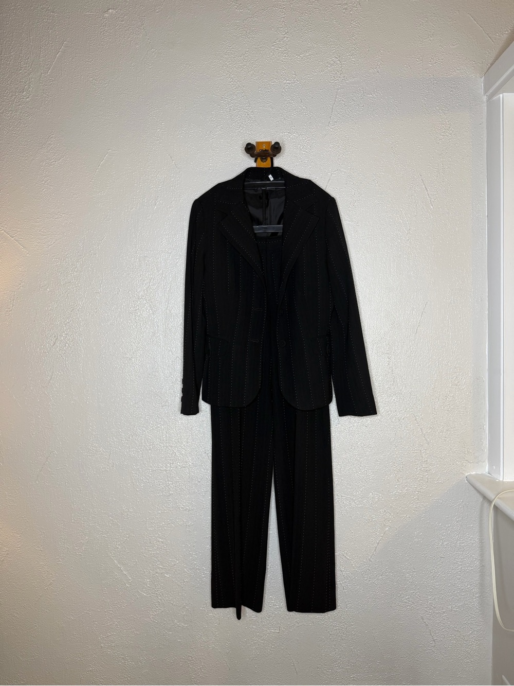 & Other Stories Black Pinstripe Blazer and Trousers